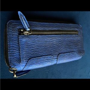 3.1 Phillip Lim Metallic Blue Wallet